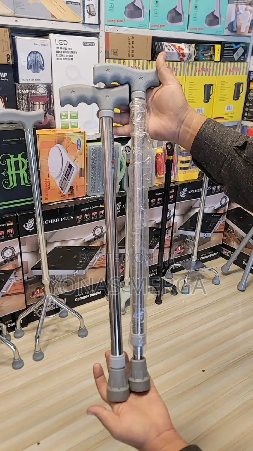 Walking Stick Holder/Crutch Cane Surface Grip Holder Device