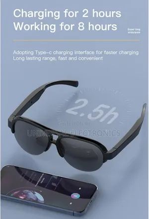 Bluetooth Glasses Headset With 100% Uv Protection