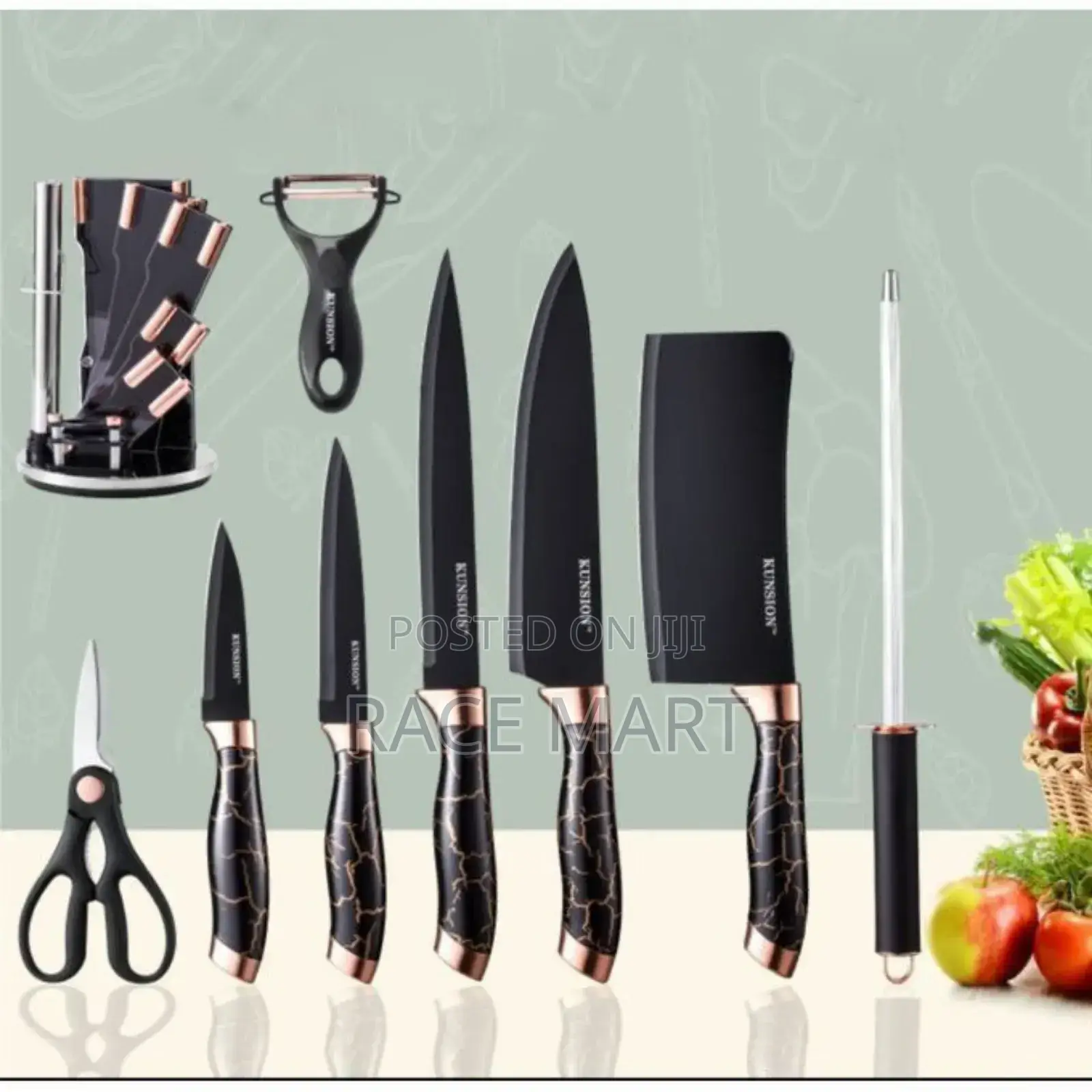 9 Piece Stainless Steel Knife Set
