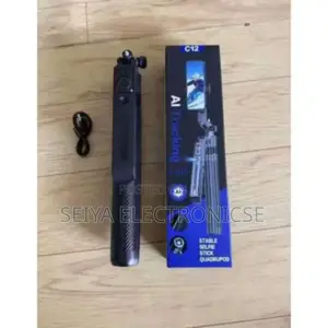 C12 Ai Face Tracking Stable Selfie Stick Tripod Selfi Stick