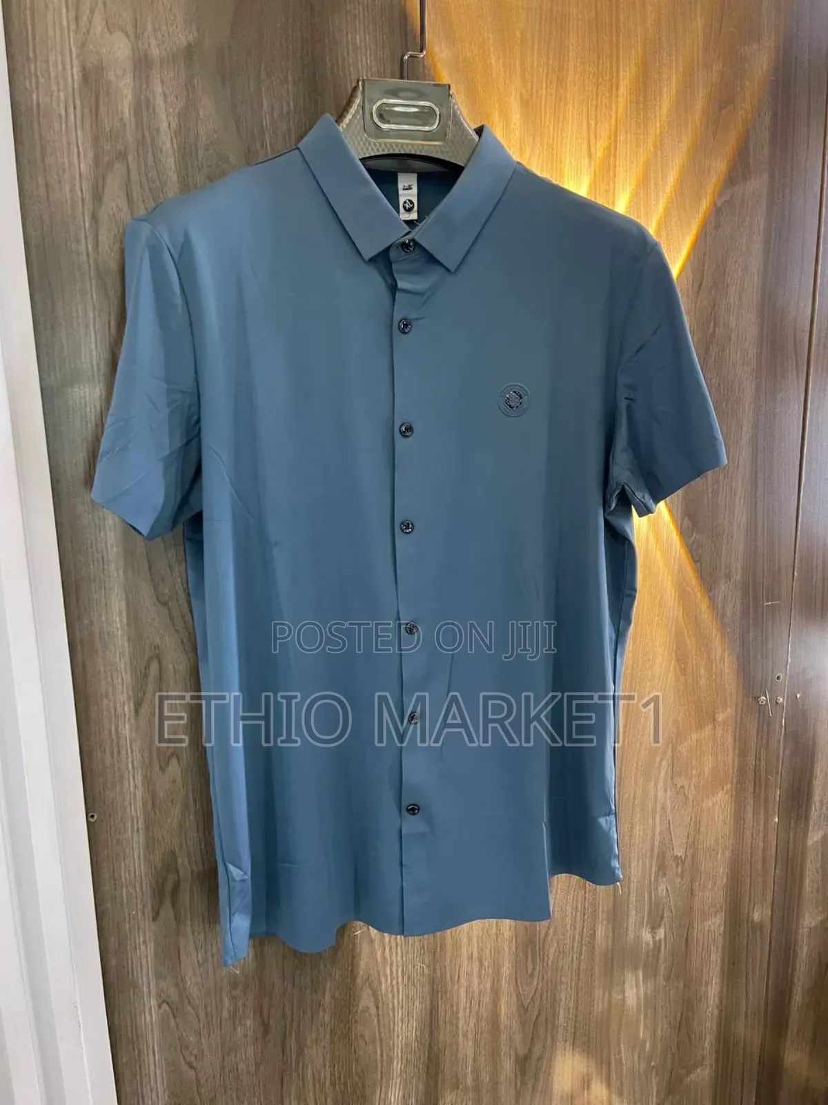 Silky Short-Sleeved Shirt Men's Clothes