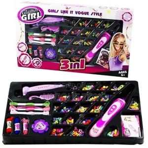 3-in-1 Glamor Hair Chain Bracelet Girl's Own Creation Set