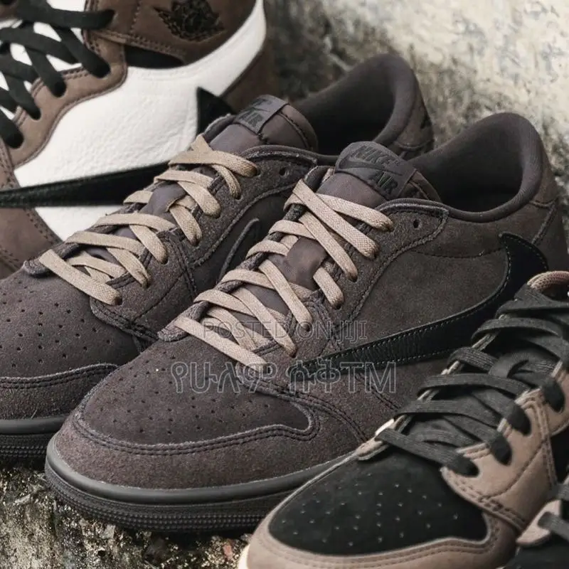 Original Air Jordan 1 Low Og Sp X Travis Velvet Brown Shoes