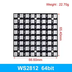 Ws2812 64-Bit (8x8) Rectangular Led Matrix