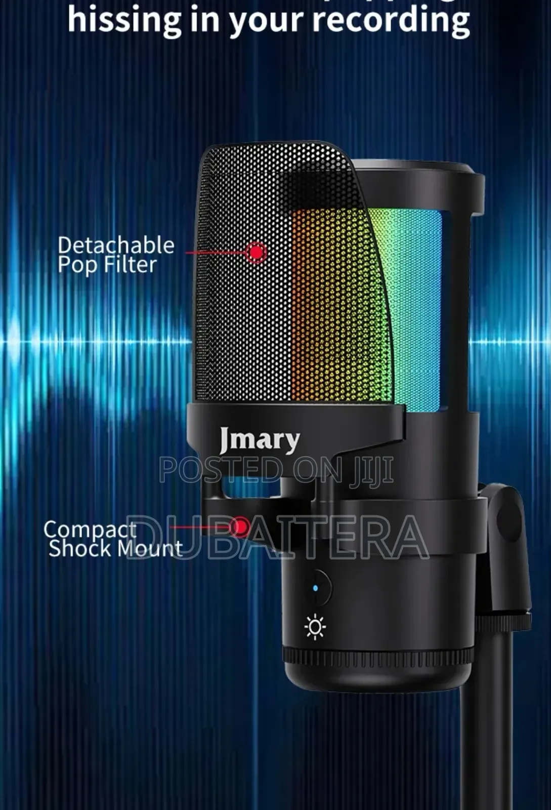 Original Jmary Cardiod 88db Podcaste Microphone With Anc
