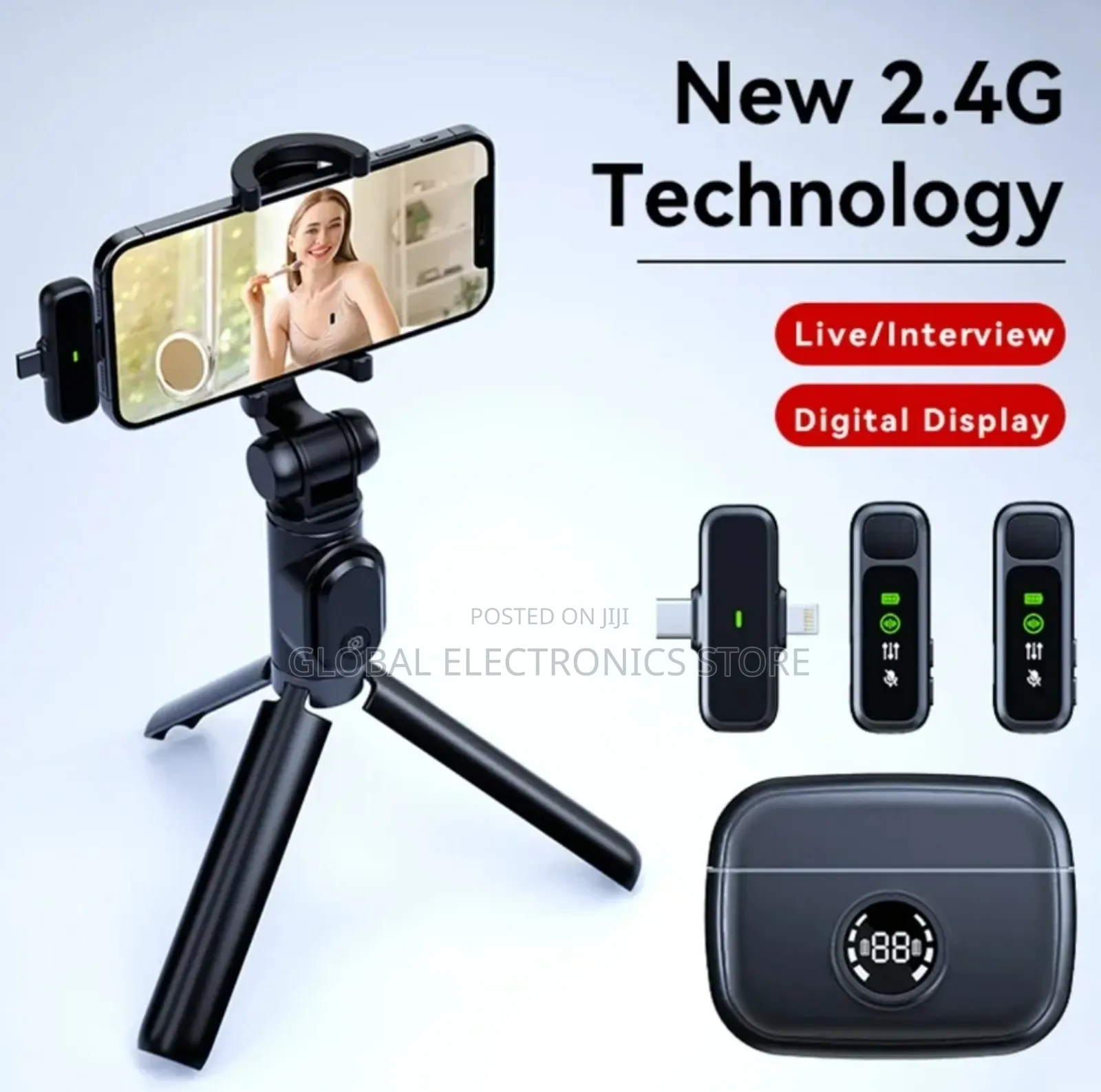New 2.4g Technology Dual Extreme Noise Reduction Microphone