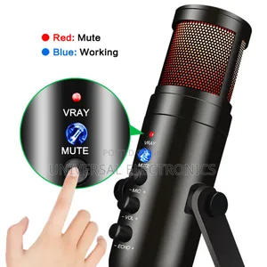 Colorful Sound! Usb Mic With RGB Lights Noise Filter