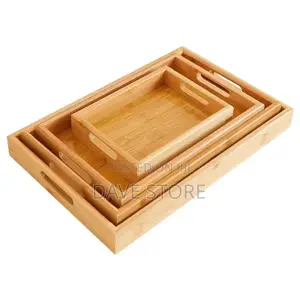 3 PCS Bamboo Pallet Food Tray