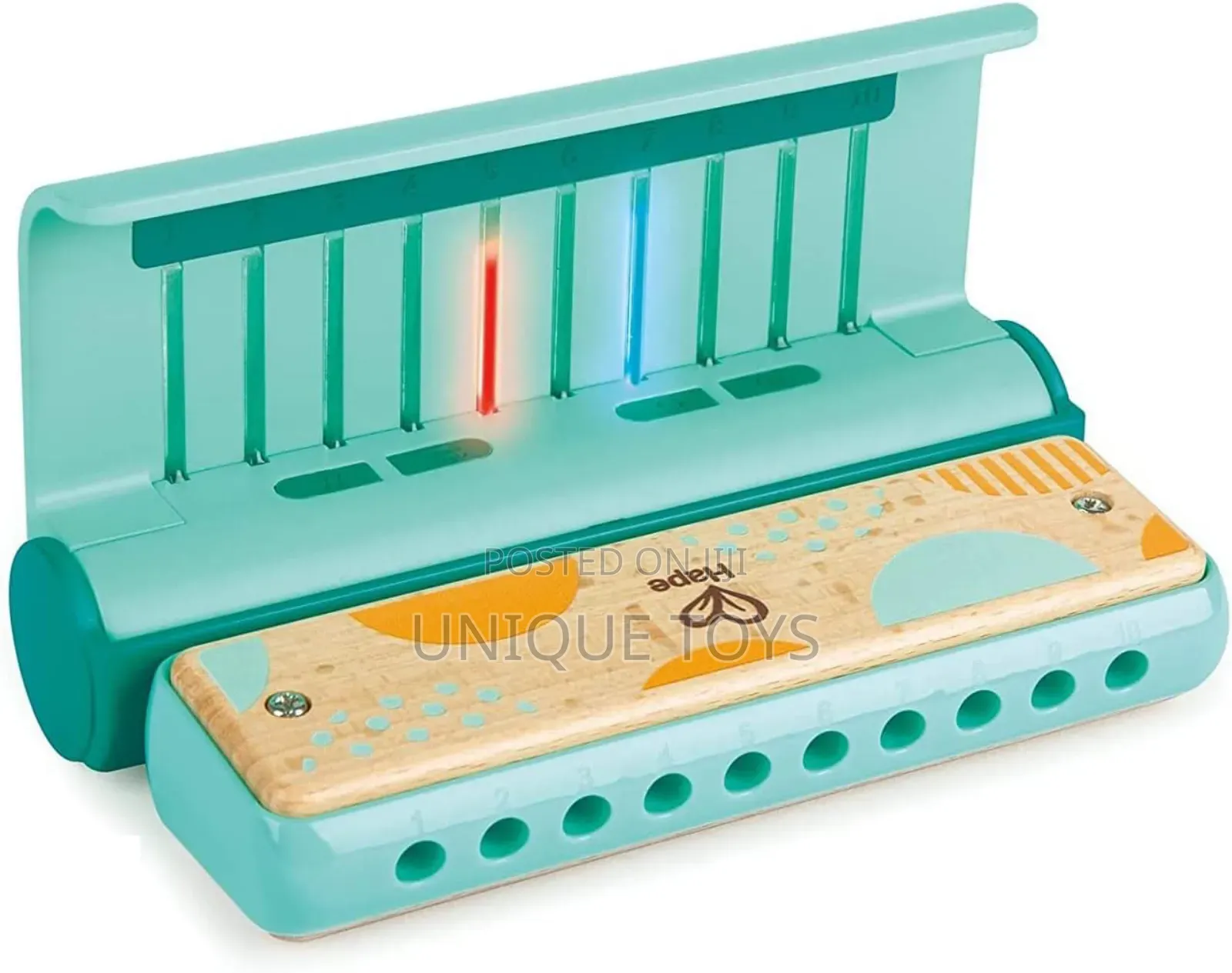 Wooden Unique Learn With Lights Harmonica