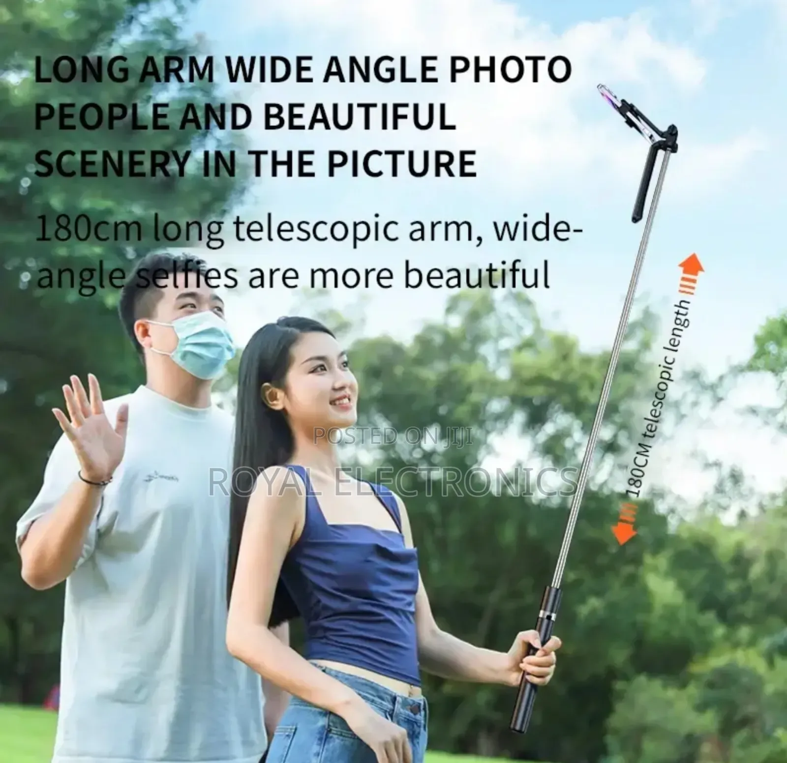 Selfie Stick Tripod 1.7m 6-Section Retractable Aluminumalloy