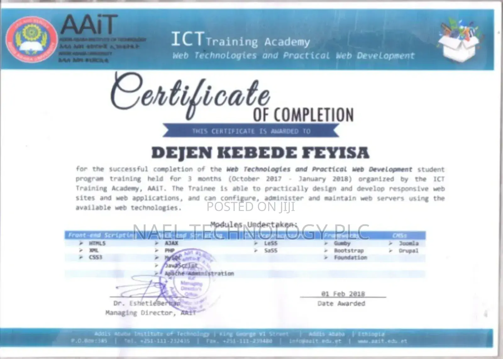 CCTV Technicians and Network Engineer