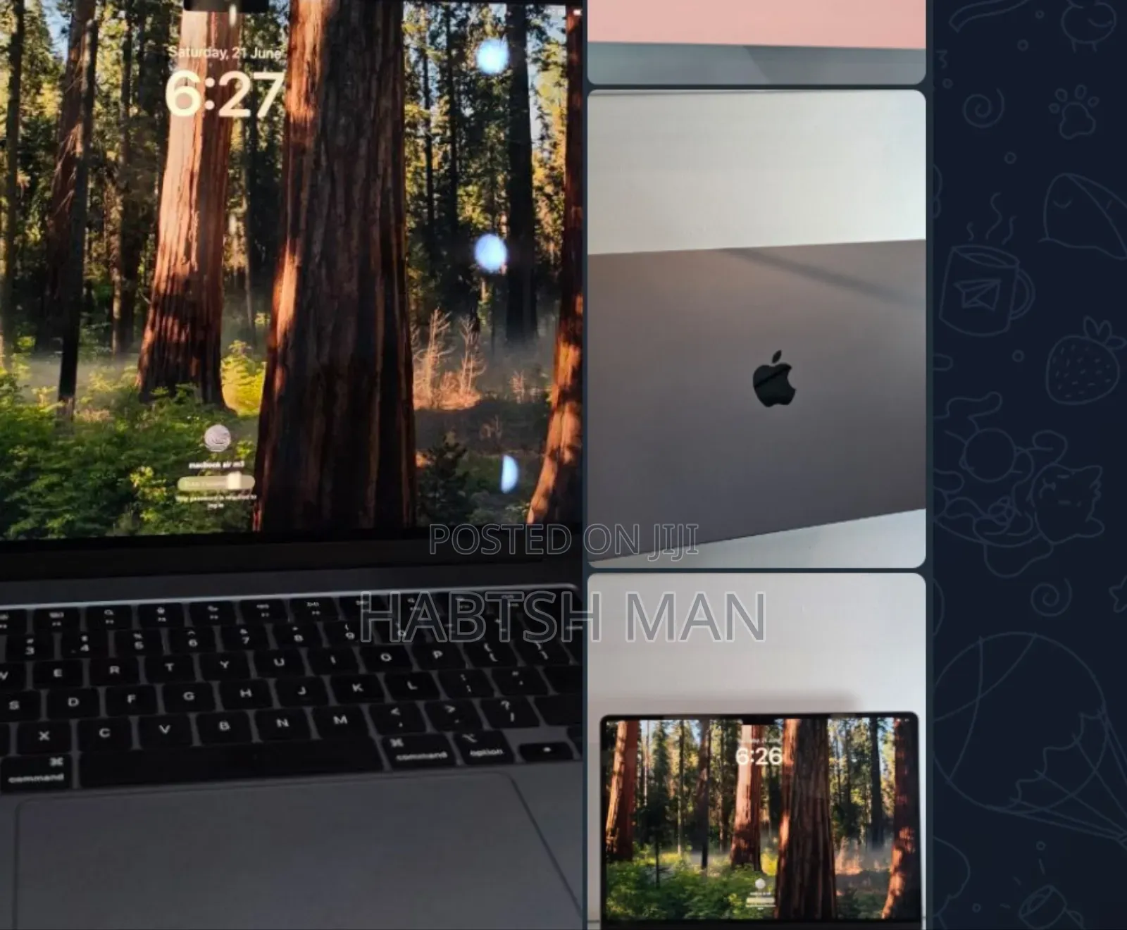 New Laptop Apple MacBook Air 2024 M3 15-Inch 8GB Apple M3 SSD 256GB