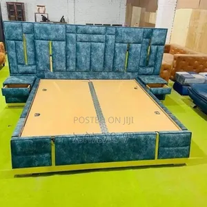 Blue King Size Bed
