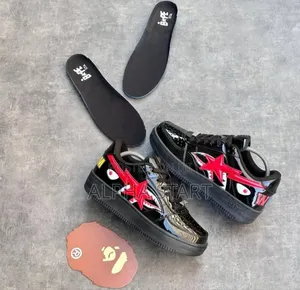 A Bathing Ape Bape-Sta ‘Shark’ “Triple Black’ Men’S Shoes