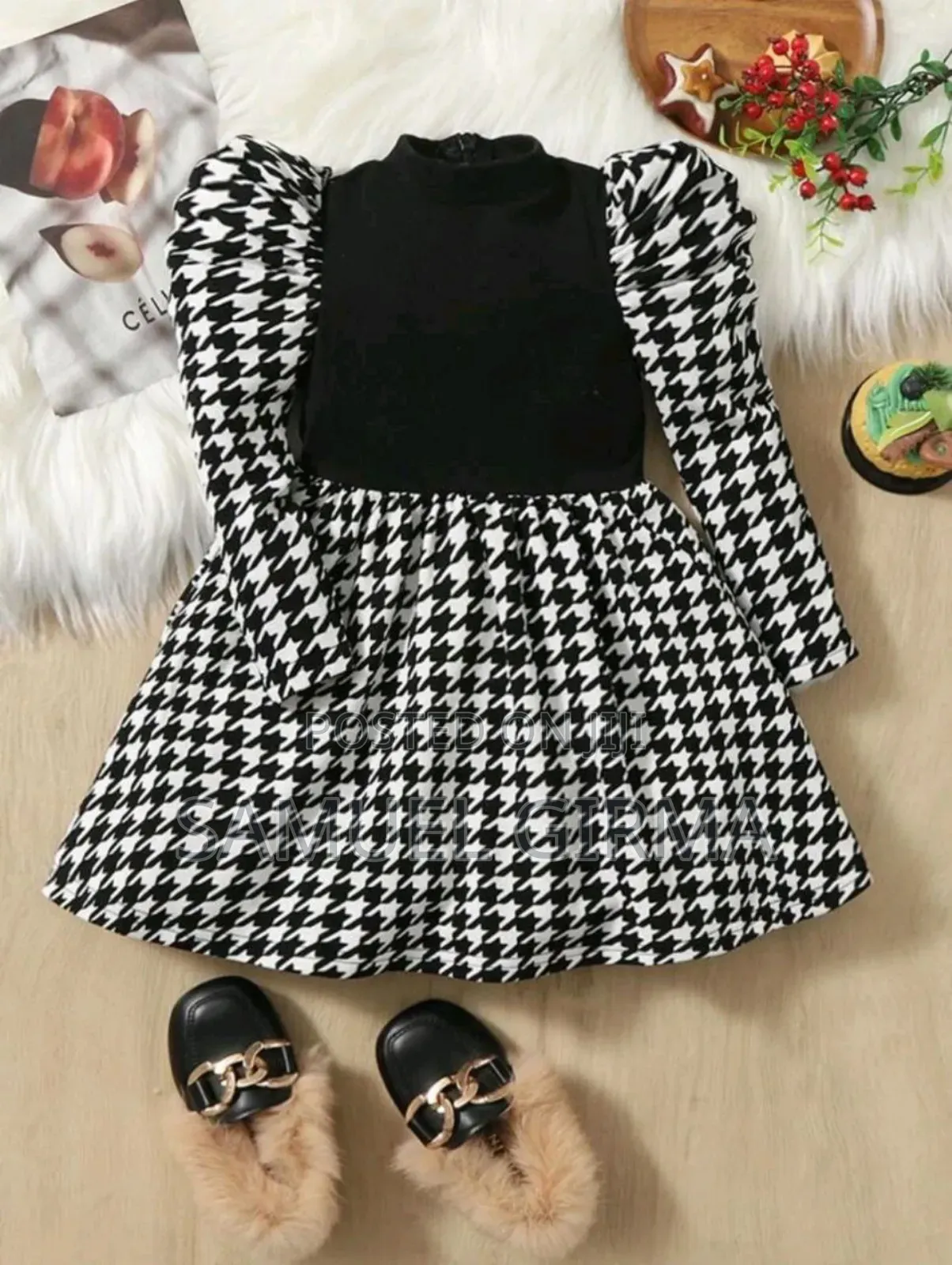 Mk- 0593 Girls Simple Casual Dress Size: 1-8 Years