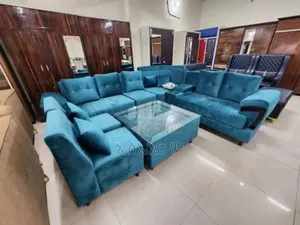 Belu Wooden L Shaped Sofa With Table