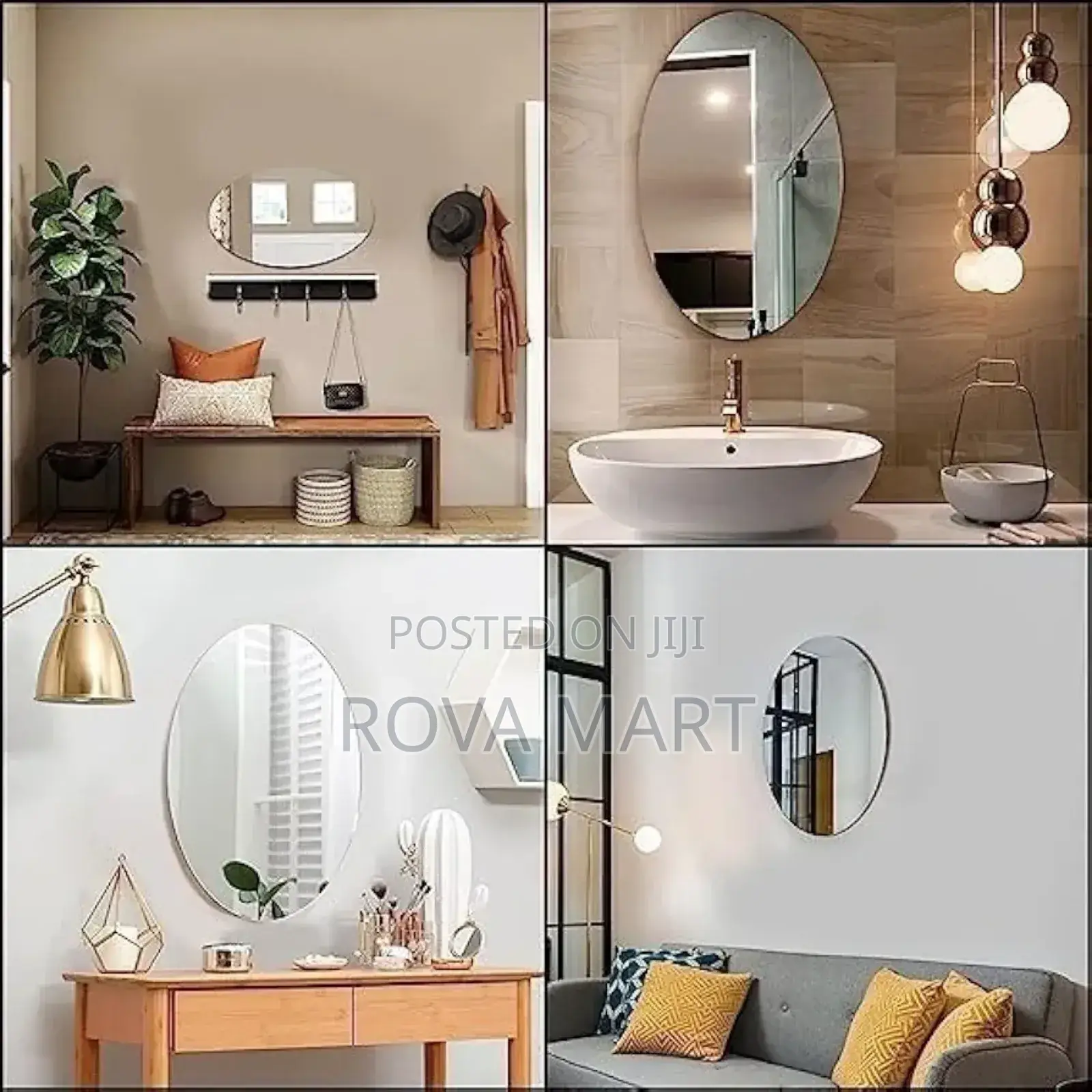 ‎Ovel Shape Sticker Mirror