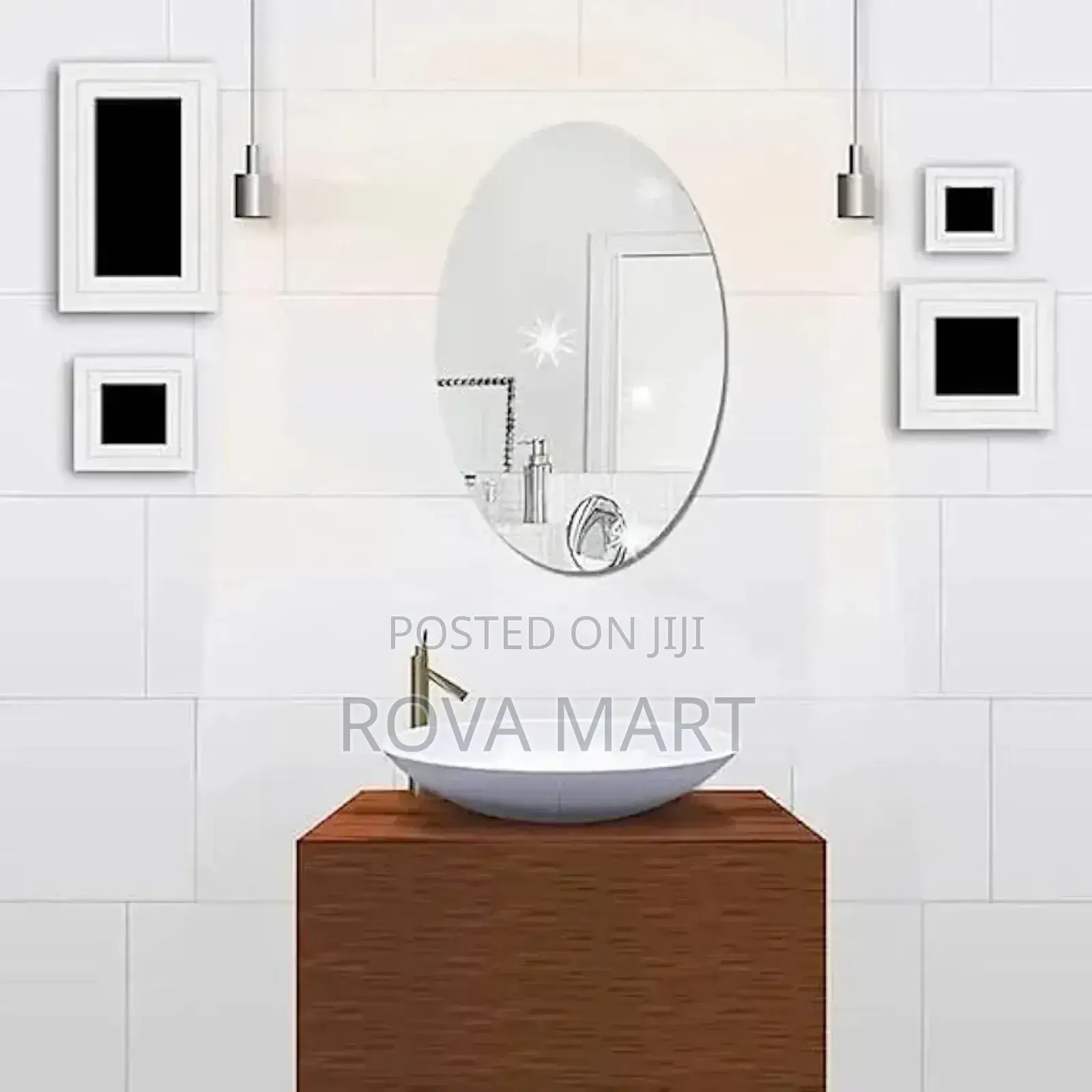 ‎Ovel Shape Sticker Mirror
