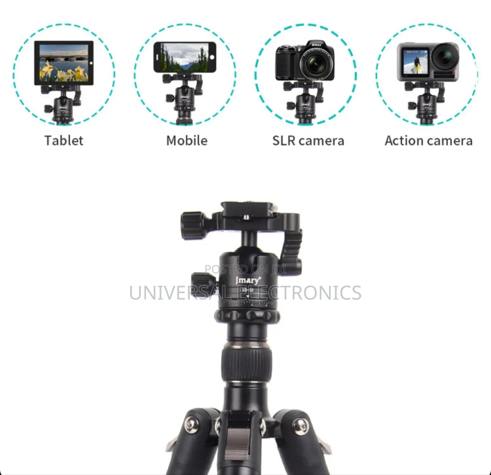 Jmary 2in1 Folded Aluminium Professional 360 Rotation Tripod