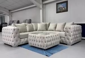 Oak Chesterfild Sofa Set With Table
