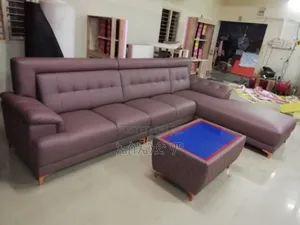 Asigar Sofa Set Fully Leather With Table