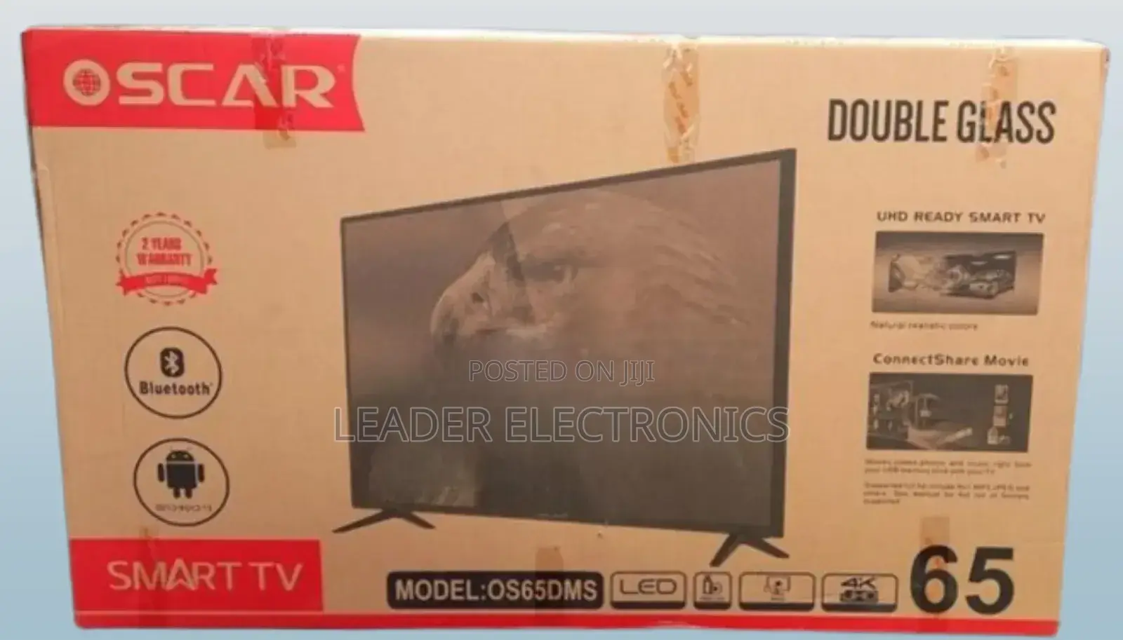 Oscar Tv 65" Smart Android Tv 4 K Uhd Tv New 2025