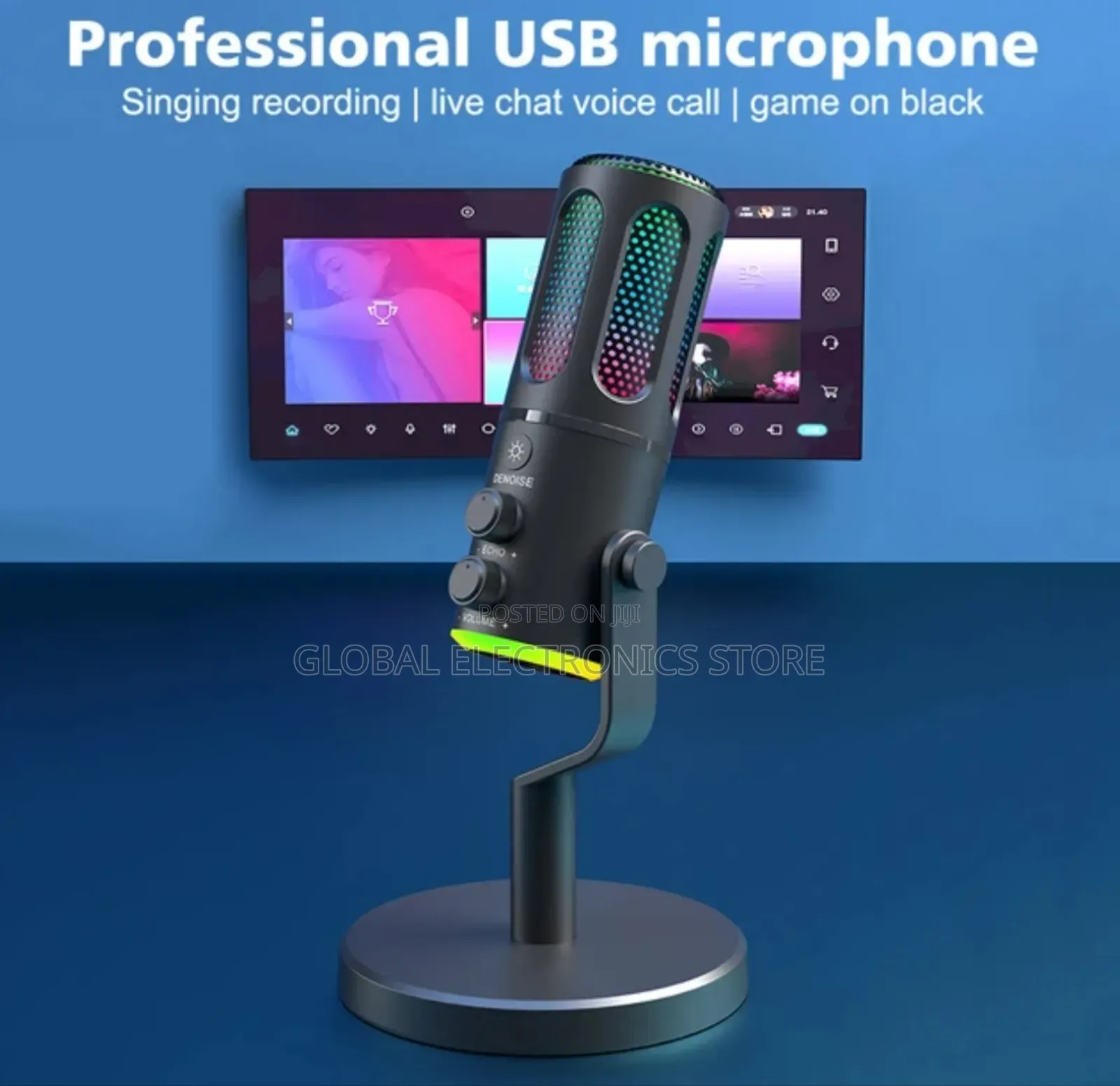 2 in 1 Podcaste Microphone and Computer Condenser Mic