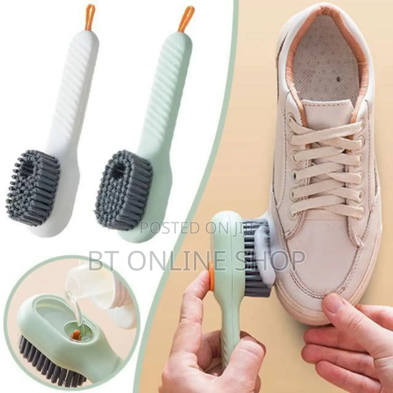 Multi-Functional Shoe Cleaning Brush With Soap Dispenser