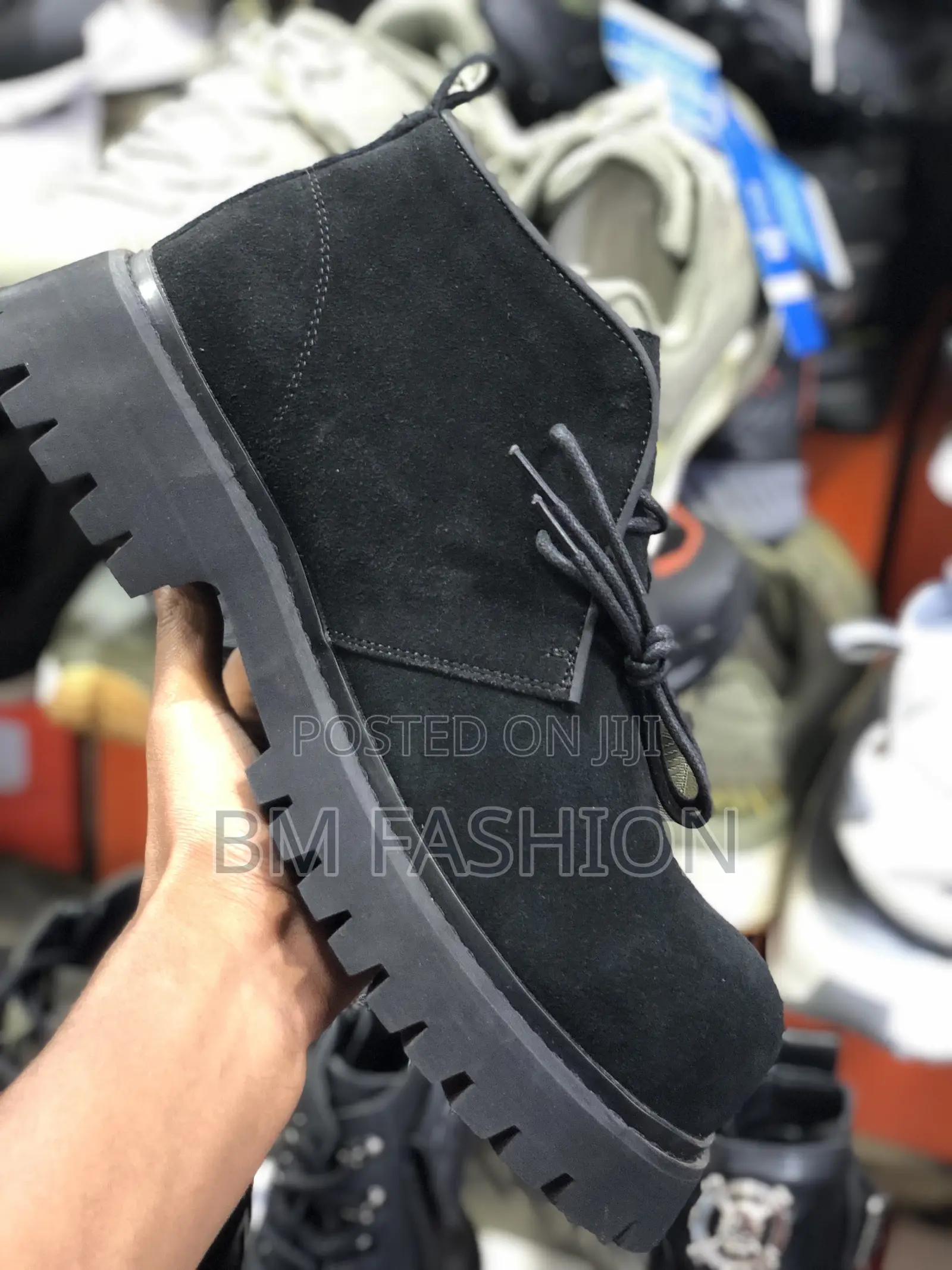 Men's Black Suede Ankle Boots