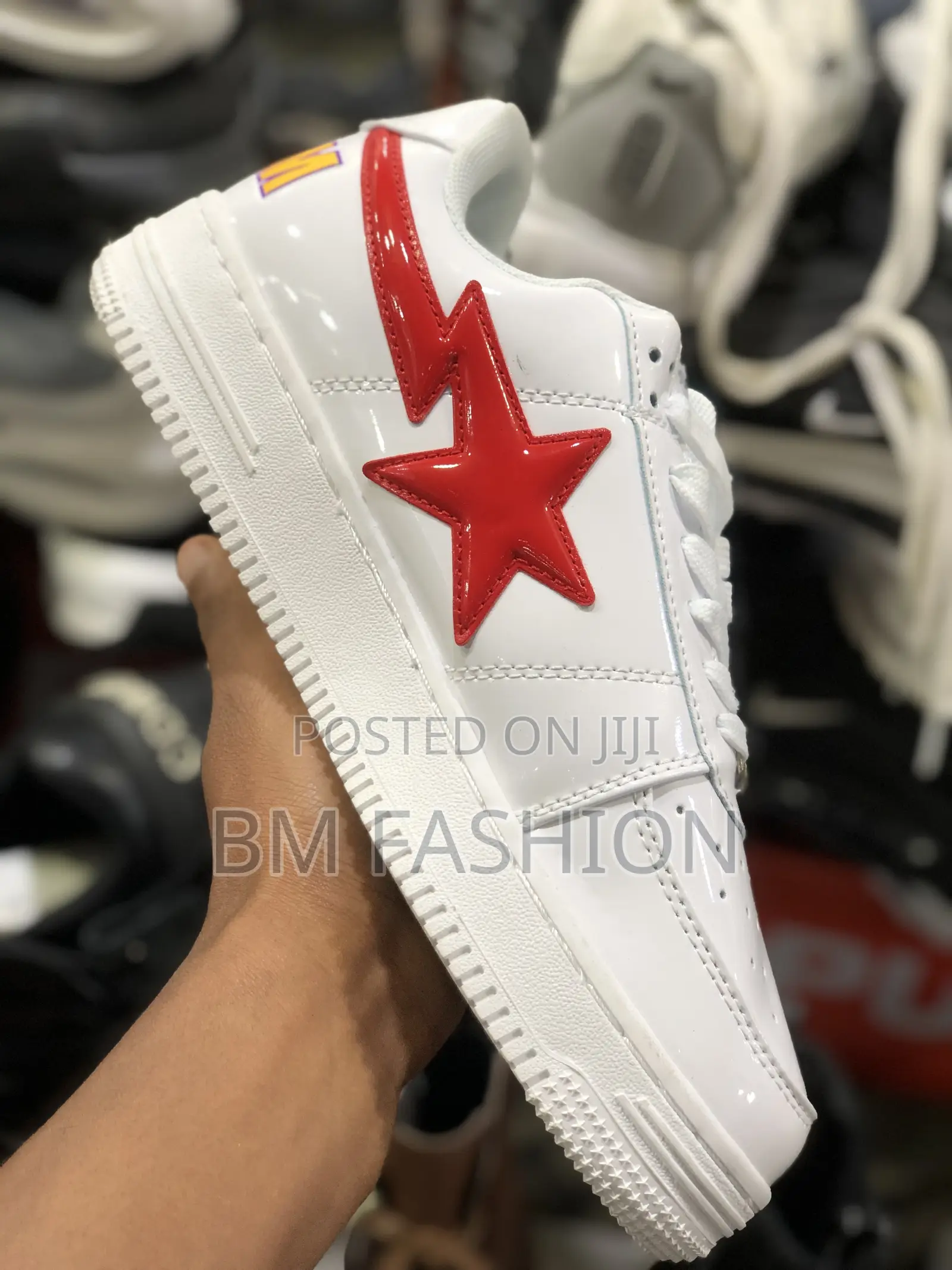 Bape Shoes | Bape White and Red Sneakers