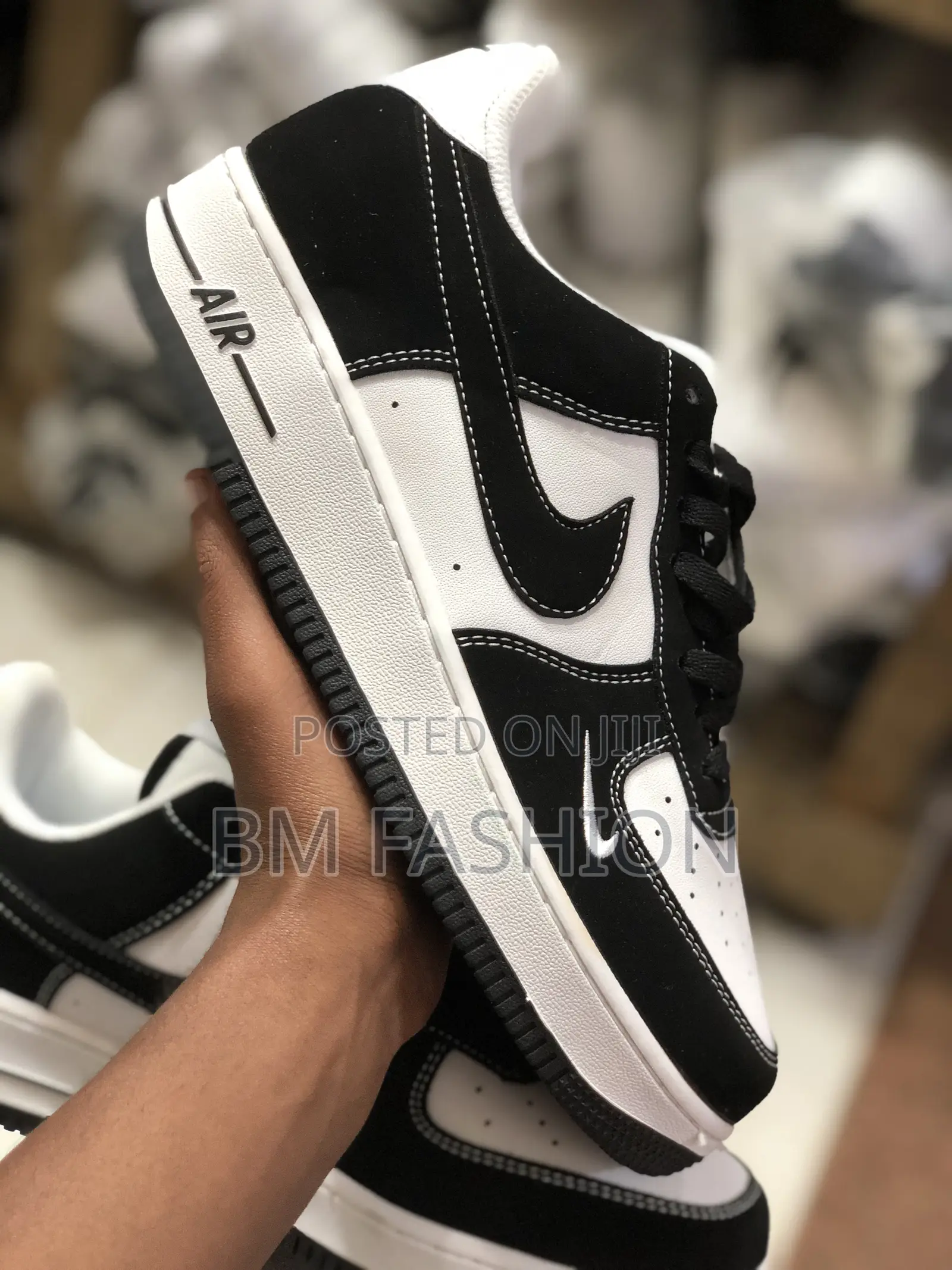Af1 Custom Black and White Master Quality Trendy Sneakers