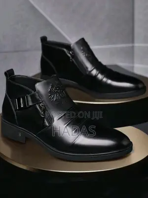 Men's British Style Formal Pointed-Toe Leather Dress Shoes