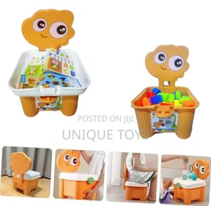 Diy Creative 3-in-1 Blocks + Chair + Storage Set