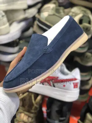 Blue Black Men’S High Quality Loafers Suede