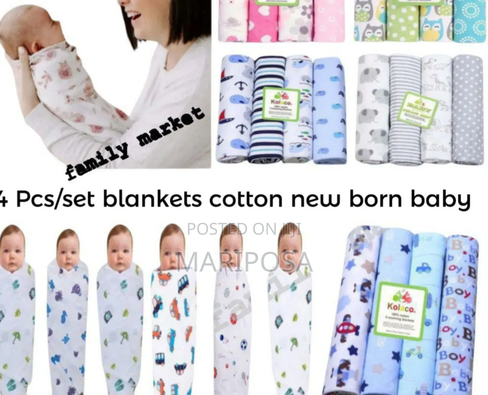4 PCS/Set Blankets Cotton New Born Baby