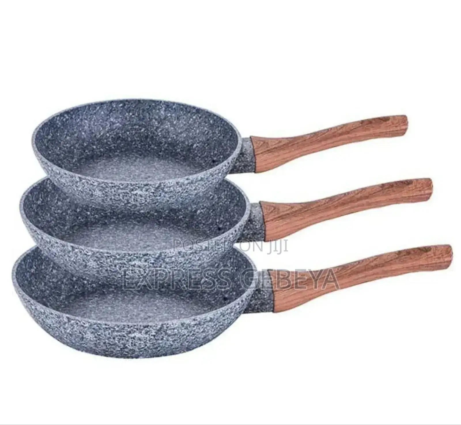 Momcoc 3pcs Fry Pan Set የሴራሚክ መጥበሻ / የማይዝ