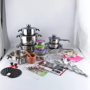 50pcs Stainless Steel Cookware Set Kitchen