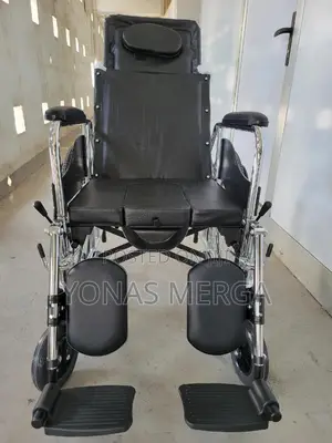 Toilet Wheelchair//Wilcher~W/Removable Headrest Manual Air