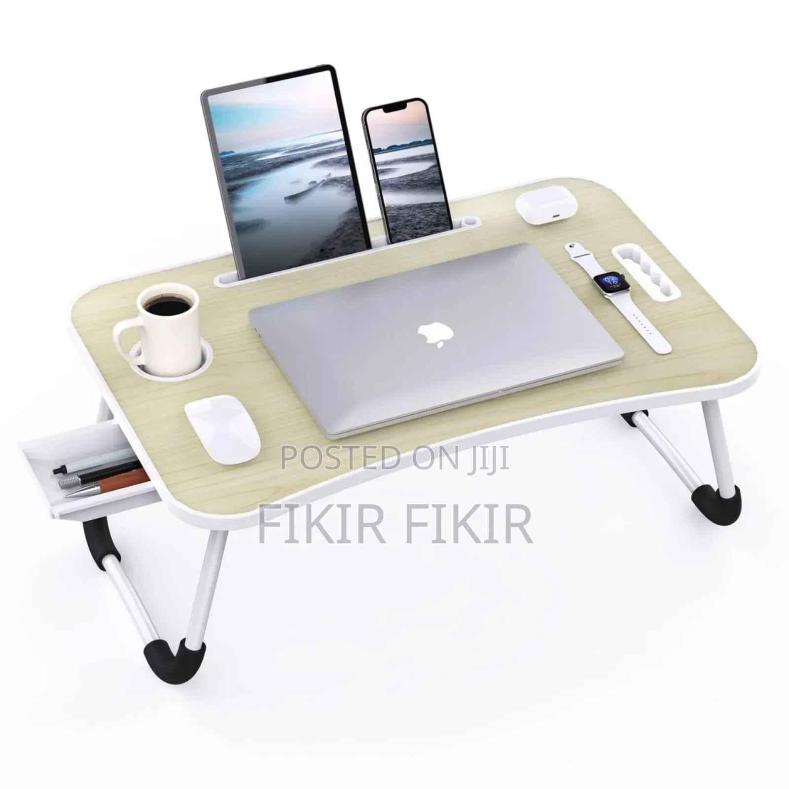 Foldable Portable Laptop Table With Cup Holder
