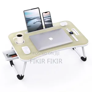 Foldable Portable Laptop Table With Cup Holder