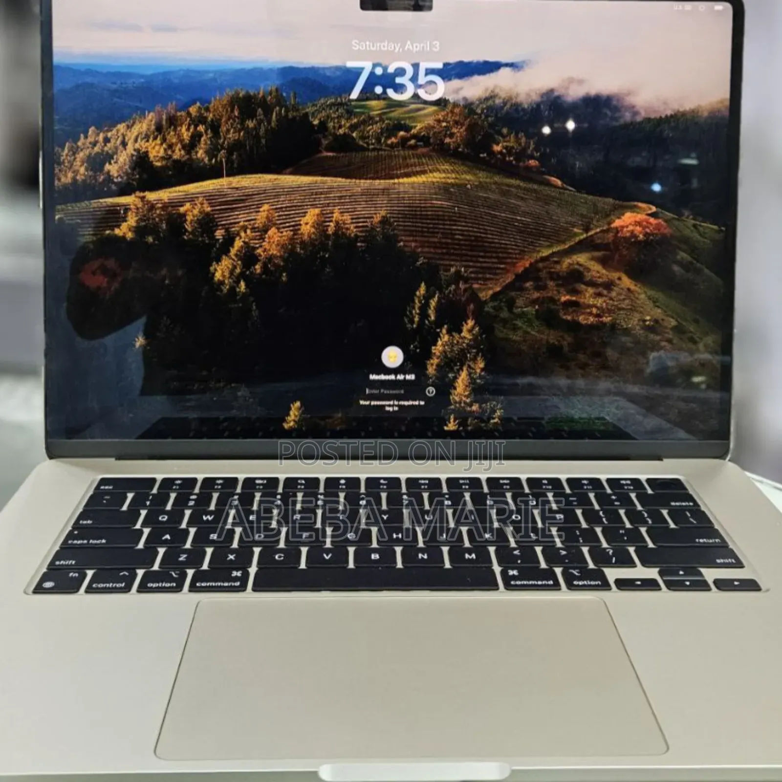 New Laptop Apple MacBook Air 2024 M3 15-Inch 8GB Apple M3 SSD 256GB