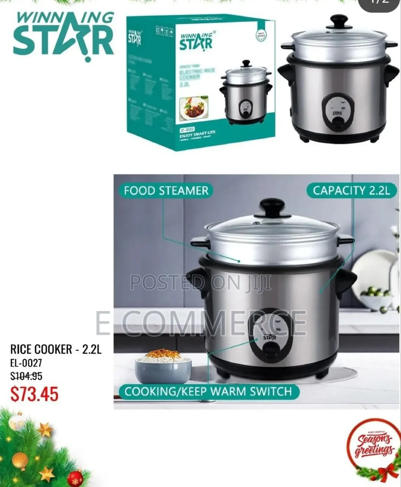 Winning Star Electric Pressure Cooker and Food Steamer