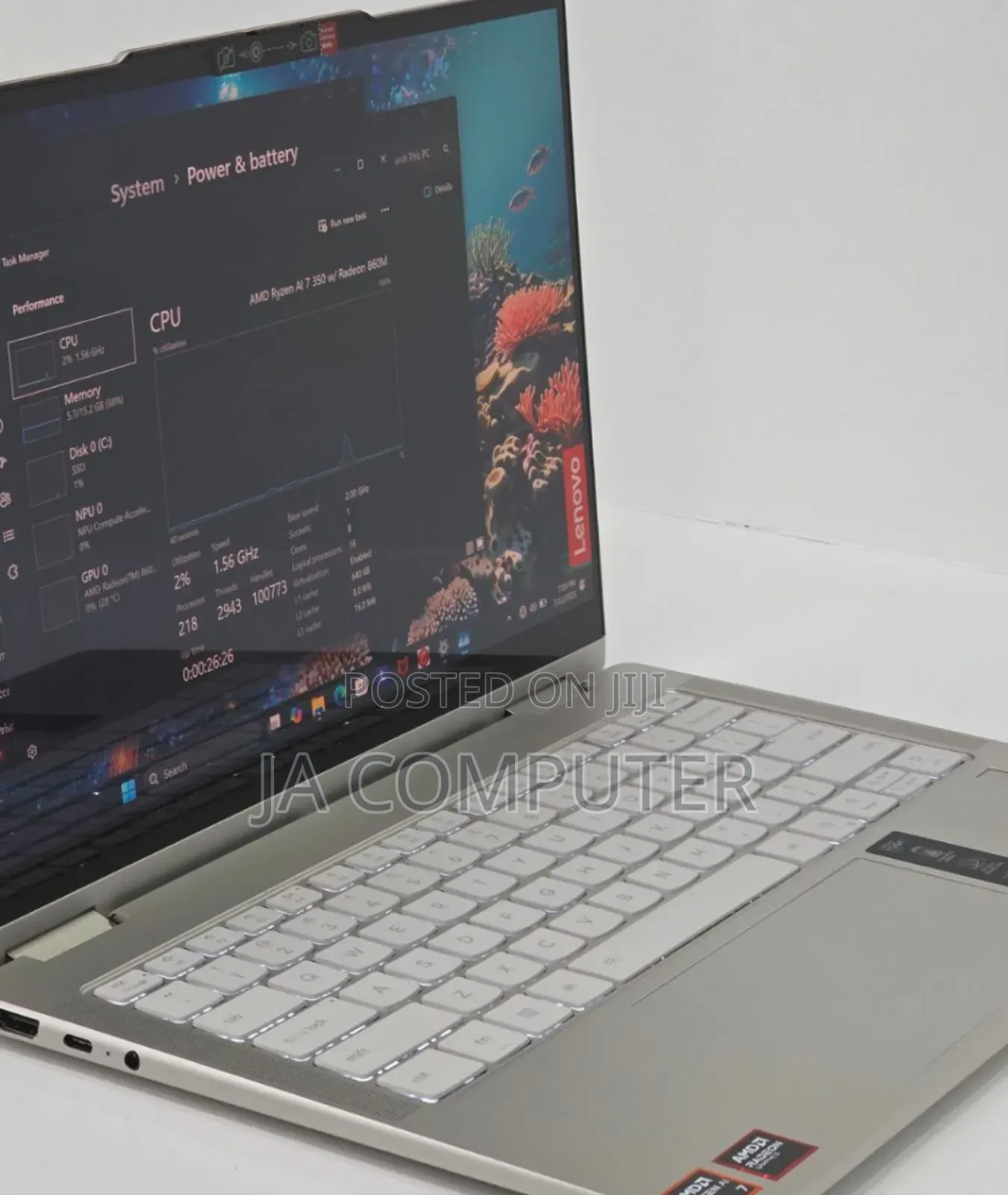 New Laptop Lenovo Yoga 7i 16GB AMD Ryzen 7 SSD 1T