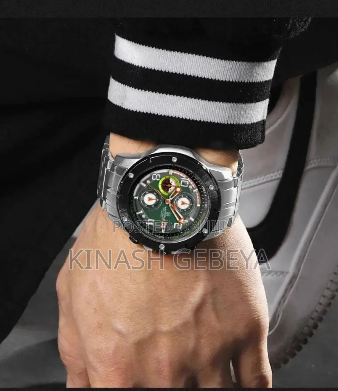 Navi Force Stainless Steel Band Watch