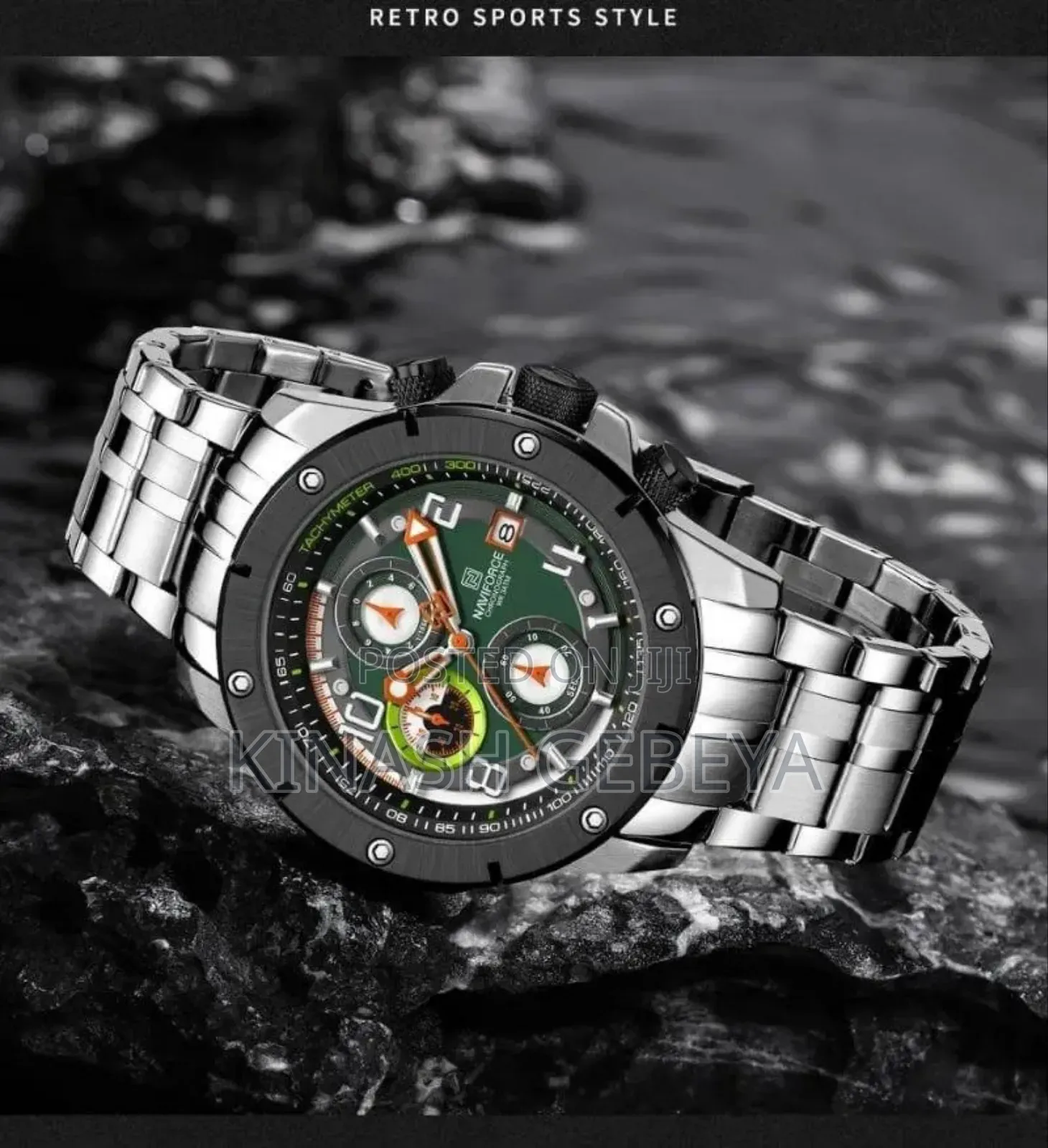 Navi Force Stainless Steel Band Watch