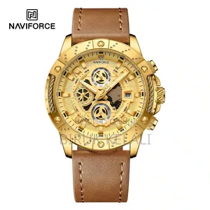 Naviforce Leather Band Unique Watch