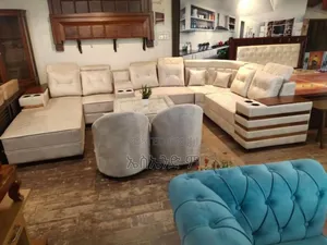 Sahwij U Shaped Sofa With Table