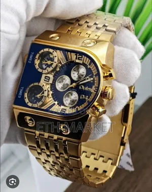 Top Brand Oulm Full Gold Steel Quartz Wrist Watch