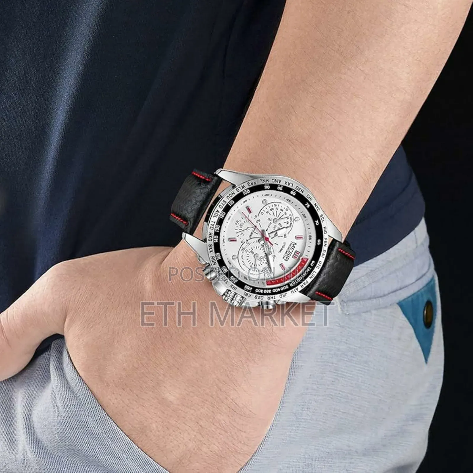 Military Design Luxury Men’S Megir Watch,Water Resistant