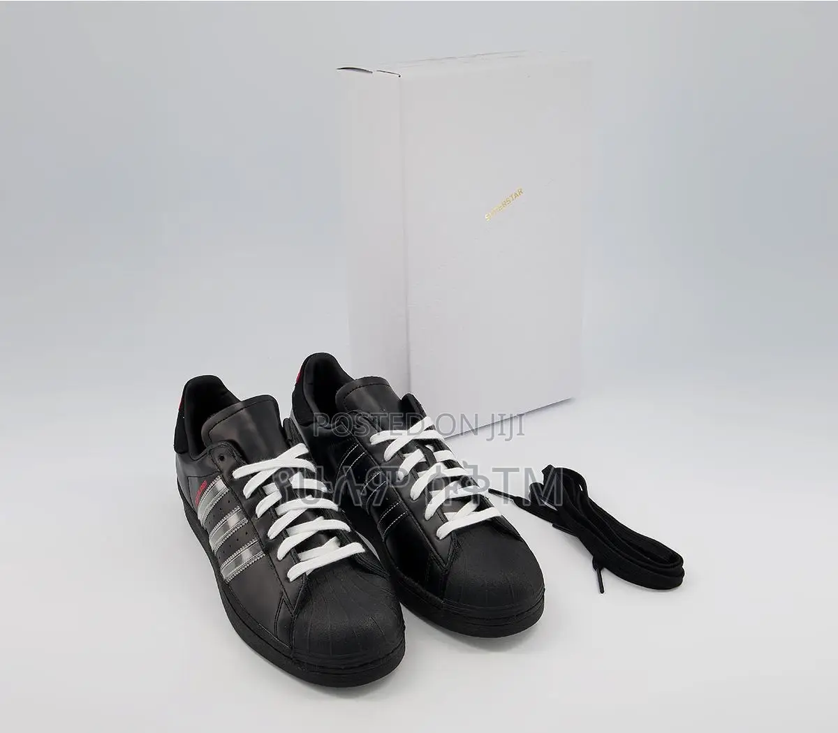 Pleasure X Adidas Superstar ‘Black/Silver/Red’ Men’S Shoes